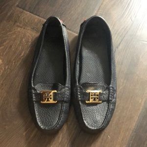 Navy Tory Burch driving moccasins loafers